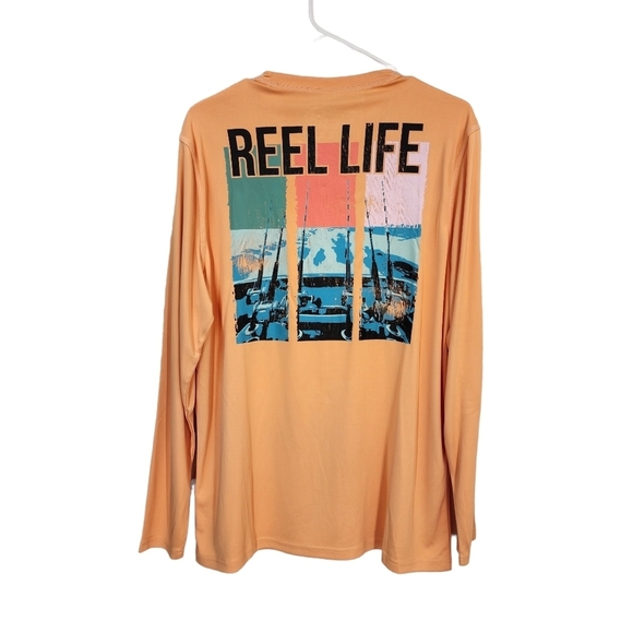 Reel Life Men's Sun Defender Long Sleeve UV Tee UPF 50 - M - Picture 6 of 9